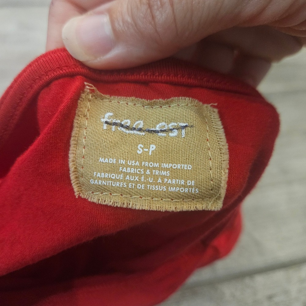 Free People Free-est Royale One Piece Size S Red Cowl Neck Wide Leg Boho Summer - Picture 10 of 12